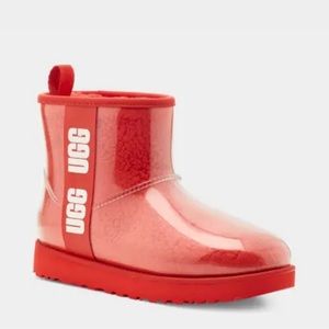 UGG Classic Clear Mini Red Women’s Boots Size 7 NWT